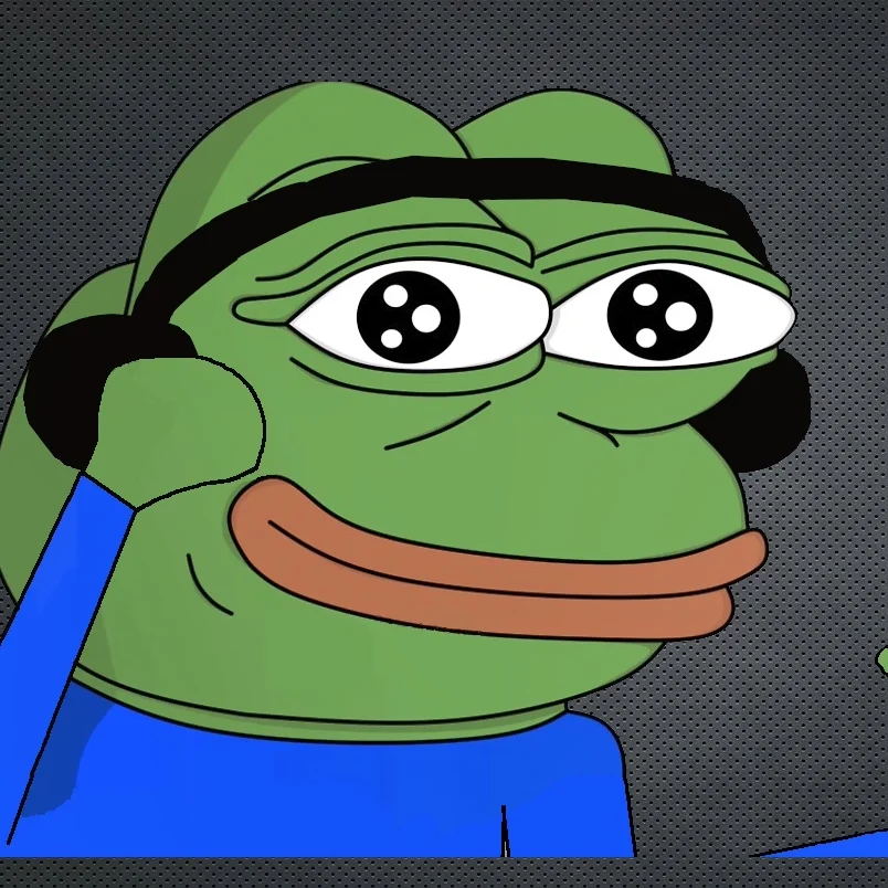 Dog with headphones at gaming setup with pepeJAM thought bubble