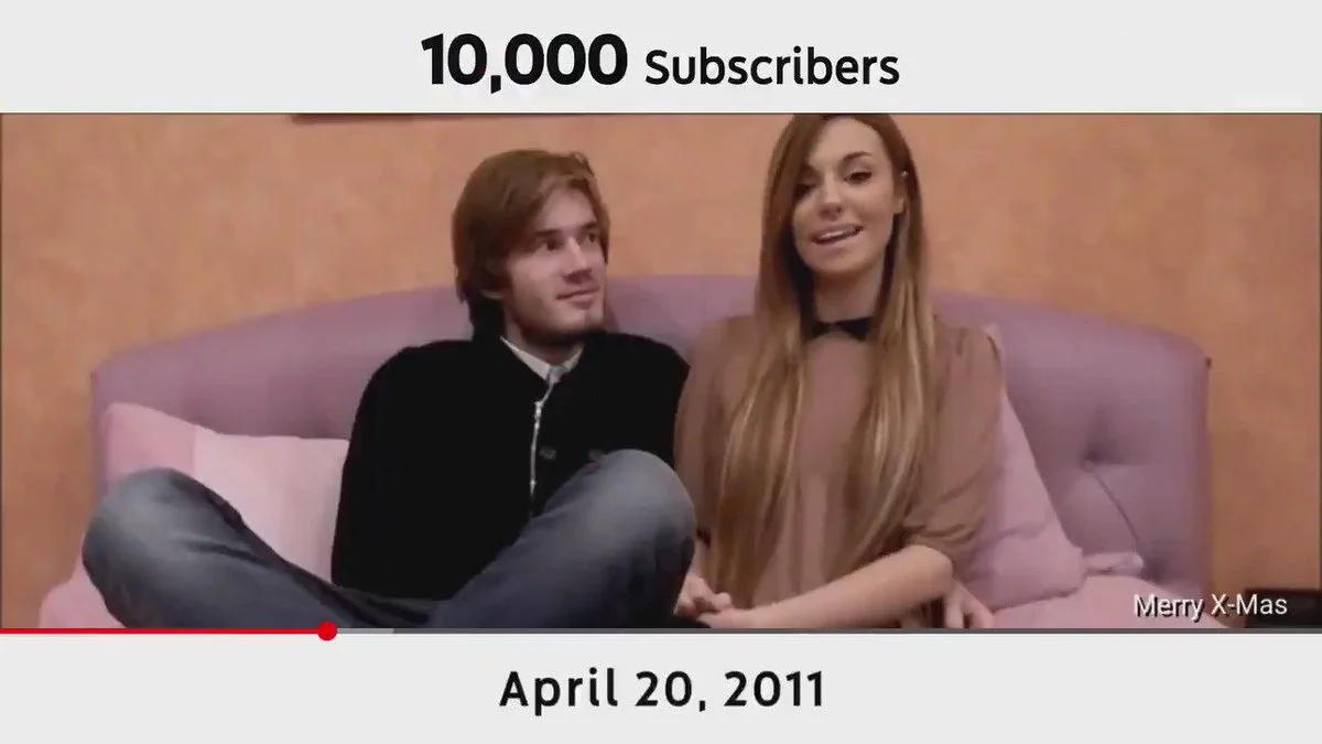 PewDiePie replying to a Dalai Lama tweet with a Shrek cringe compilation meme