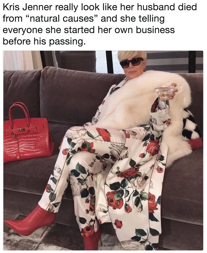 High resolution platinum blonde Kris Jenner meme