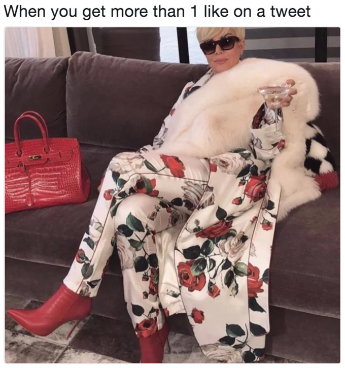 Platinum blonde Kris Jenner meme image