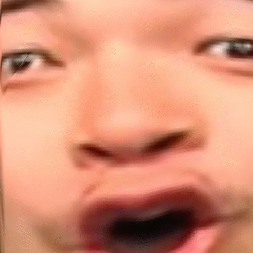 Zoomed-in animated GIF of the shocked Pogu face