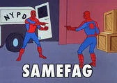 The classic Pointing Spider-Man screenshot from 1967 with text caption using early-internet slang.