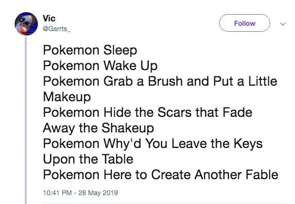 Tweet turning Pokémon Sleep into parody lyrics of Shakira's Hips Don't Lie