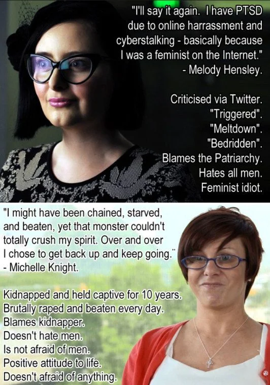 Pretty Cool Guy — Comparison meme quoting two women ending in doesn't afraid of anything