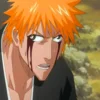 Quality — A tight close-up of an anime male character with orange hair and an intense expression, featuring clean shading and proportional features.