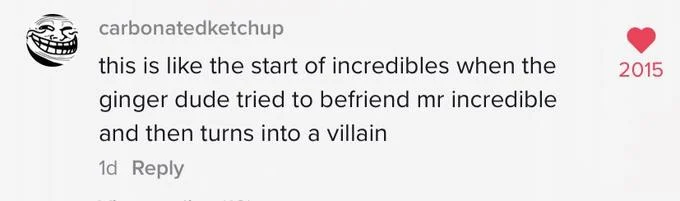 Quitting 100K Job To Work For Jake Paul Tiktok — A TikTok comment from user 'carbonatedketchup' comparing the failed approach to Logan Paul to the Incredibles