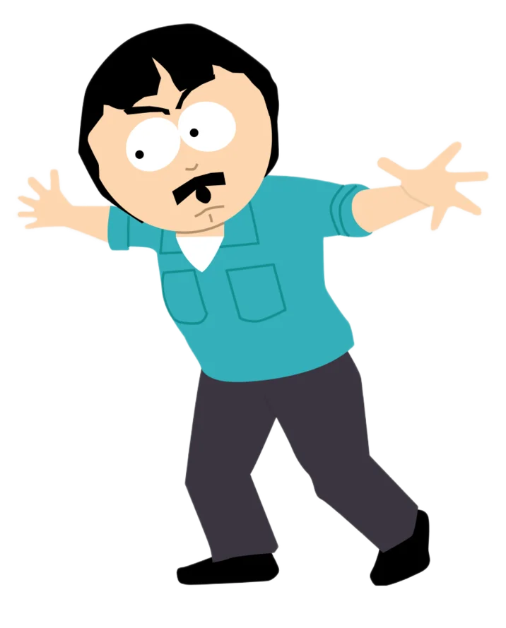 Randy Marsh vs. — Transparent cutout of Randy Marsh standing with arms outstretched in confrontational pose