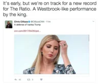 A fragmented screenshot showing text about 'The ratio' with what appears to be a verified fact-check label.