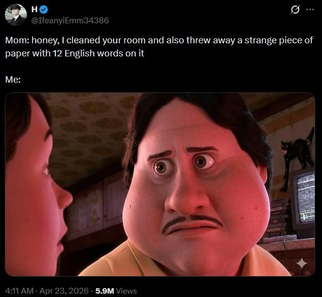 Reginald Skulinski Eating Disappointed Monster House — Twitter meme with doctor countdown joke ending with disappointed Monster House Skull reaction