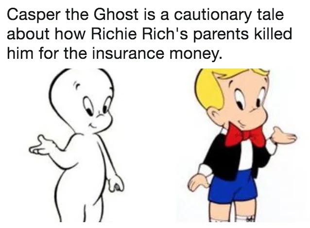 Richie Rich Is Casper — Simpsons scene with Marge driving and asking Lisa and Bart to lighten up.