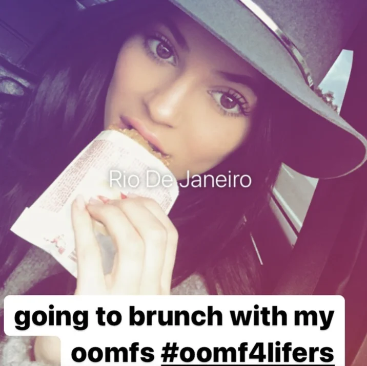 Rio De Janeiro Instagram Filter — Tilted selfie with cash and Rio De Janeiro filter, brunch caption