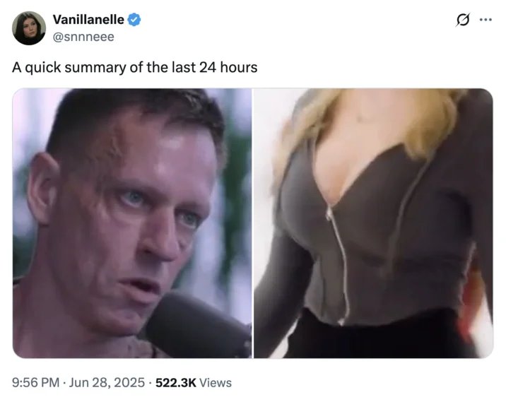 Rizz Em With The Tism Girl — A late June 2025 "tweet":https://knowyourmeme.com/memes/sites/twitter-x reading, "A quick summary of the last 24 hours," showing