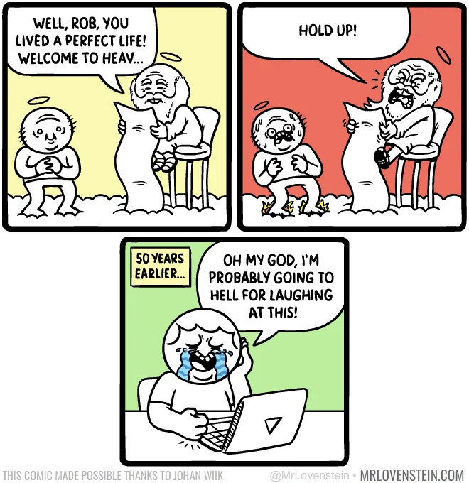 Rob Lived the Perfect Life — Edited three-panel Rob comic with blank 'Hold up!' template for custom captions