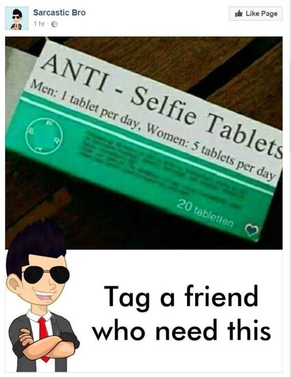 Sarcastic Bro cartoon man in suit and sunglasses with sarcastic caption