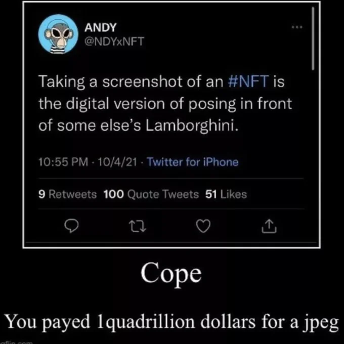 Screenshotting Nfts — Crying SpongeBob meme about NFT artists reacting to screenshots
