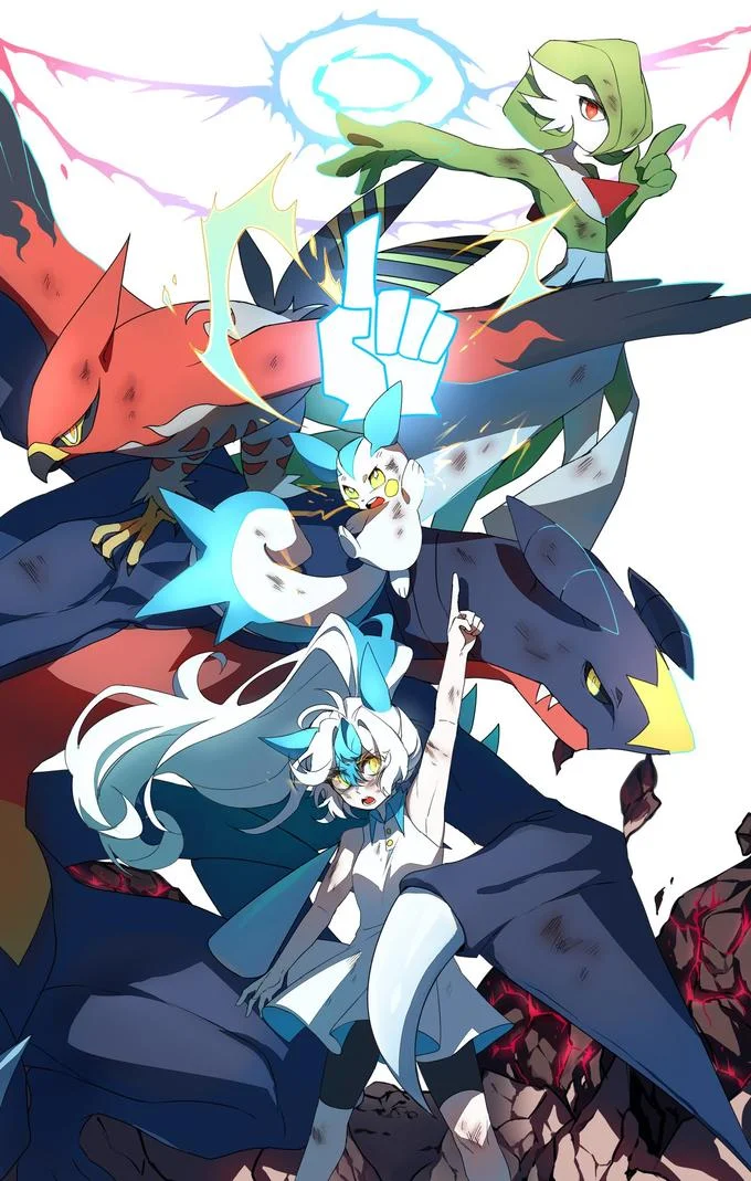 Se Jun Parks Pachirisu — Fan art of Se Jun Park's championship Pokémon team with Pachirisu