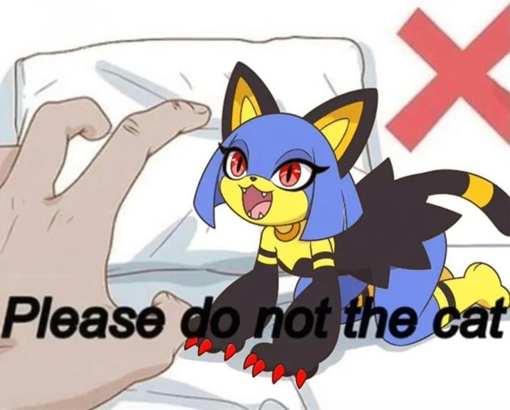 Sekhmet Palworld — Please do not the cat meme with chibi Sekhmet fan art