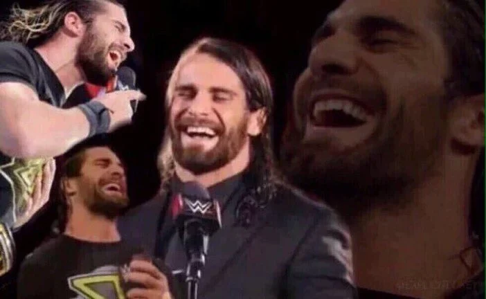 Seth Rollins — Animated GIF of WWE wrestler holding microphone on WWE Live