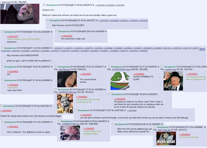 Sheevposting — "Original reddit thread":https://www.reddit.com/r/4chan/comments/2sgt9s/emporer_sheev_palpatine_visits_tv_gets_btfo_audio/