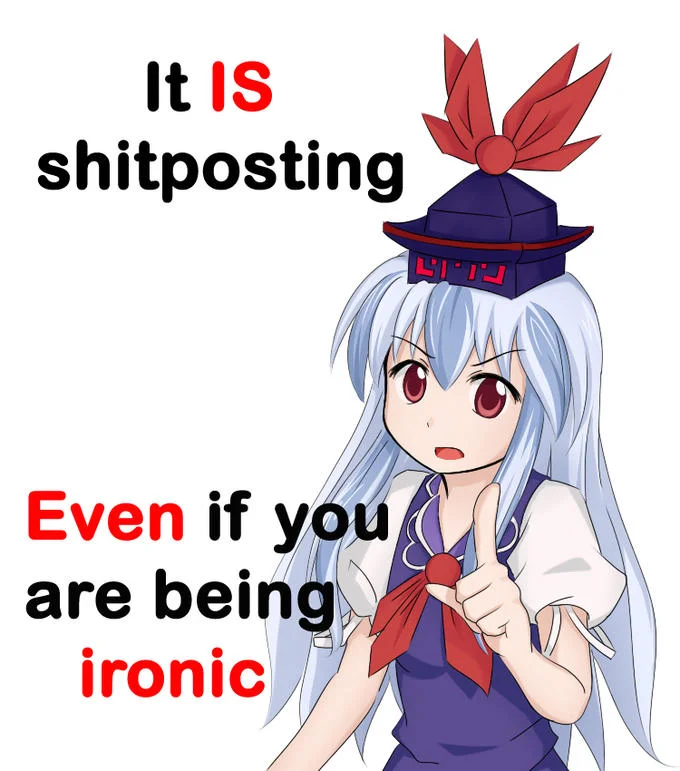 4chan thread with anime avatars debating shitposting versus funposting