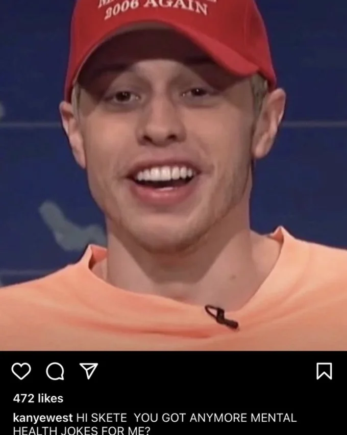 Tweet joking that Pete Davidson should change his Twitter name to Skete