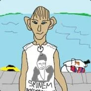 An animated cartoon-style drawing of a character wearing a shirt with 'SMINEM' written on it.