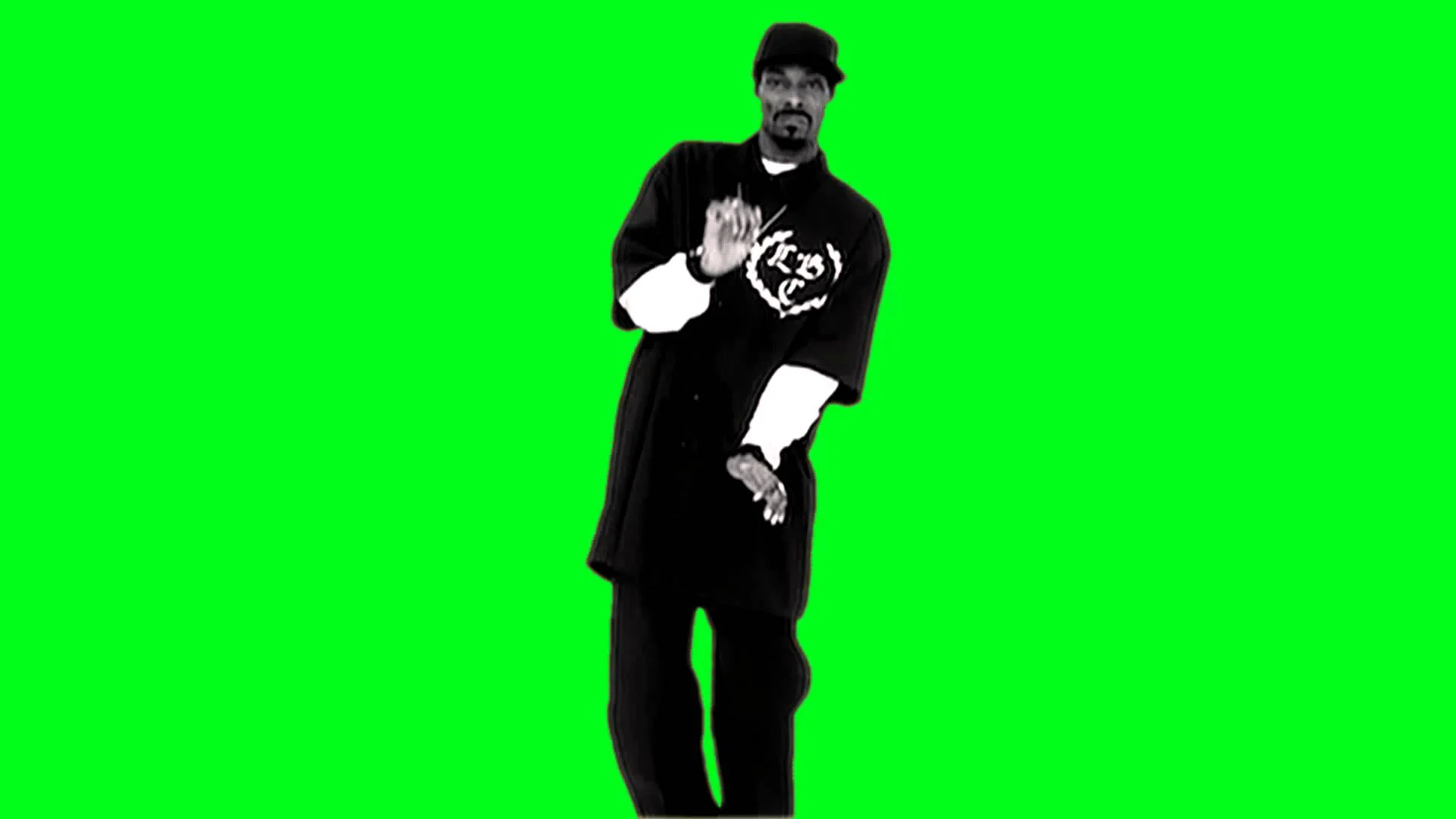 Smoke Weed Every Day — Snoop Dogg in black clothing dancing against a green screen background.