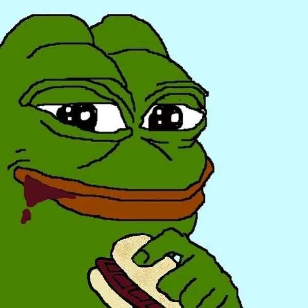 Smug Frog — Smug Pepe frog wearing a blue hard hat and holding a wrench