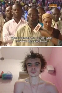 Snakes Started Manifesting In My House Physically — Exploitation pairing original story with selfie of person with curly hair.