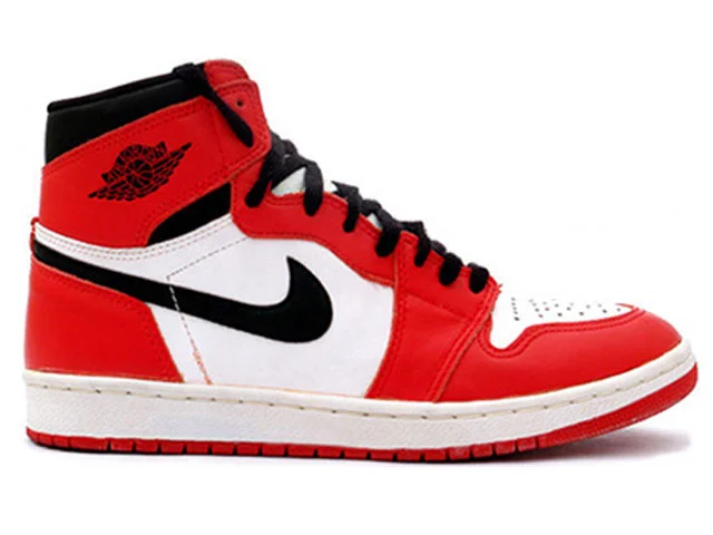 Sneakerheads — Air Jordan 1 high-top sneaker in white, black, and red Chicago colorway