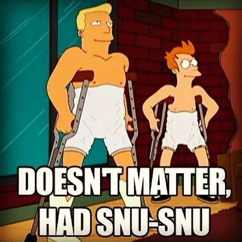 Death By Snu Snu — Two-panel meme comparing Katy Perry to Futurama Amazon women