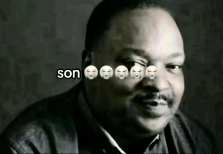 Son 😭😭😭 — Small version of the son meme with crying emojis