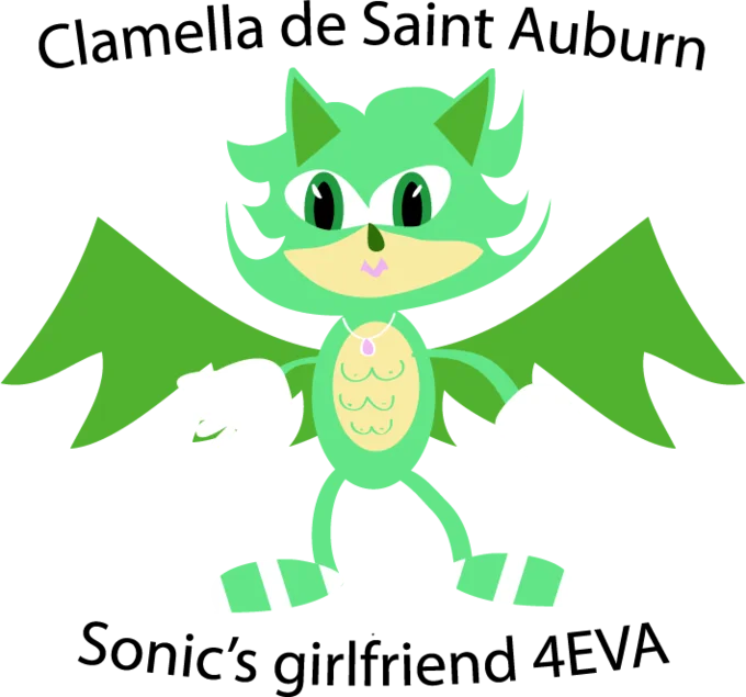 Sonic Original Characters — Green Sonic OC Clamella de Saint Auburn labeled Sonic's girlfriend