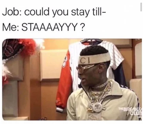 Soulja Boy Breakfast Club interview meme with 'STAAAAYYY?' caption