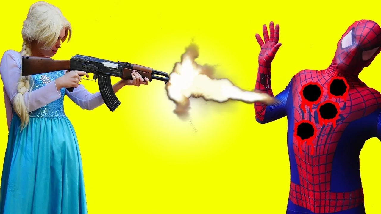 Spider-Man and Elsa Videos — YouTube listing for Five Little Babies Spiderman Frozen Elsa Elsagate video