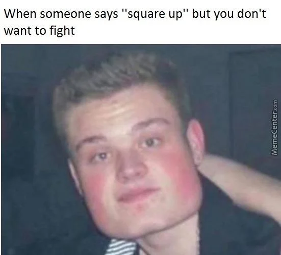 Tweet showing a street mural of anime character with 'Square Up Thot' speech bubble