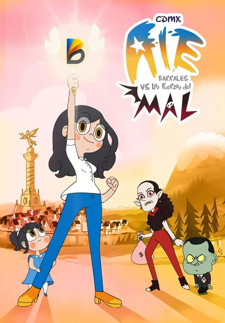 Mexican CDMX parody poster reimagining Star vs. the Forces of Evil as Barrales vs Las Fuerzas del Mal