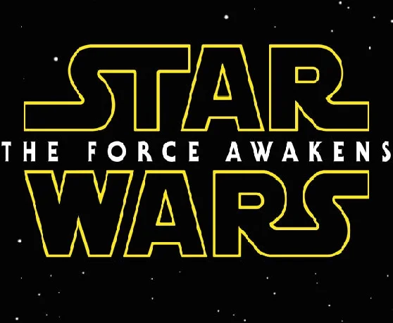 Star Wars Episode VII: The Force Awakens — Star Wars: The Force Awakens yellow title logo on a black starry background