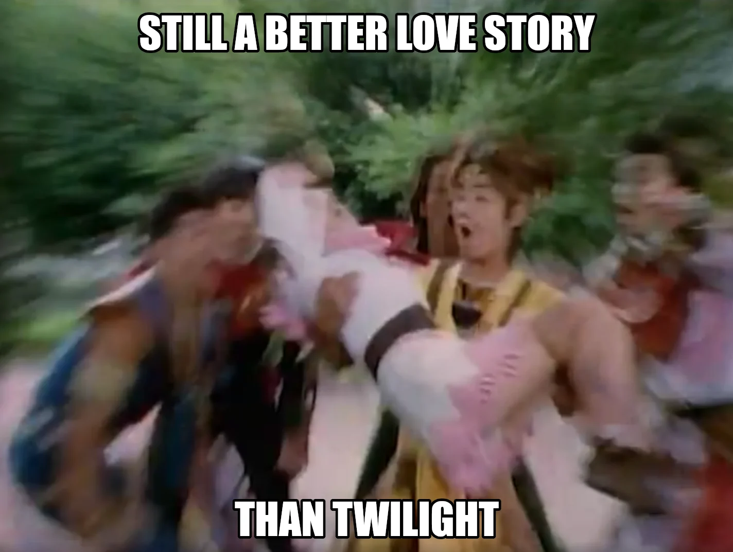 Still a Better Love Story than Twilight — Cell mitosis diagram with meme text overlay