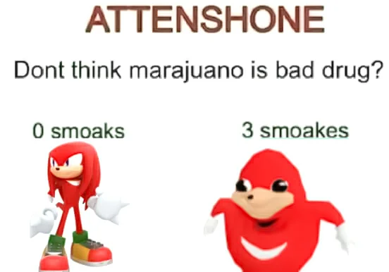 Still Think Its Harmless — Video game character Sonic in happy and angry versions at 0 and 3 dosage levels.