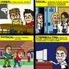 Composite image showing multiple Stop Bullying Comics panels stacked vertically.