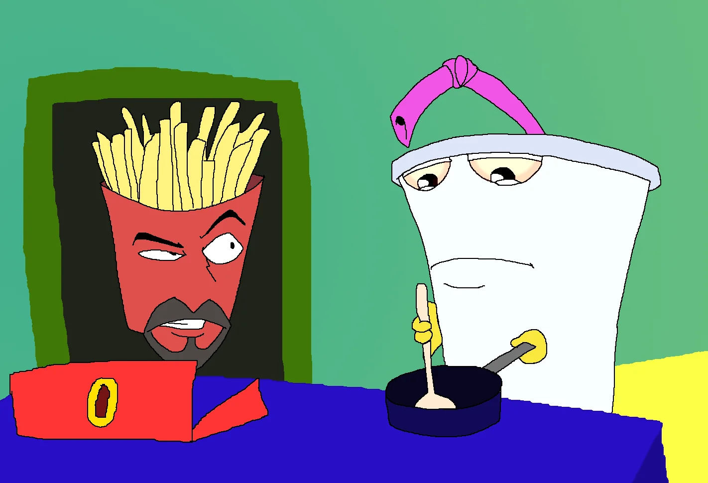 Stu Making Chocolate Pudding At 4 AM — Aqua Teen Hunger Force parody of the pudding meme with Master Shake and Carl