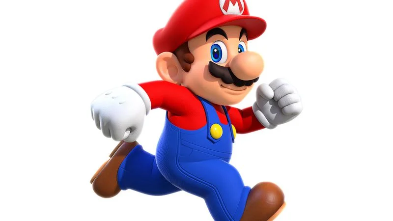 Super Mario running pose 3D render