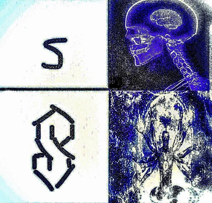 Super S Stussy — Four-panel comic tutorial 'How to draw the S thing' with a failed final panel