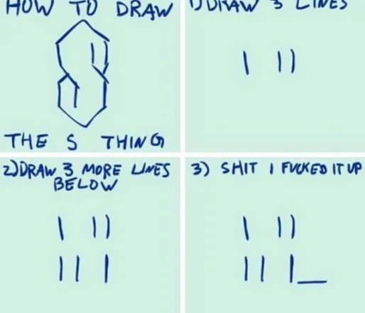 Motivational poster image titled 'The Super S Stussy - Easy to Draw, and It Looks Cool'