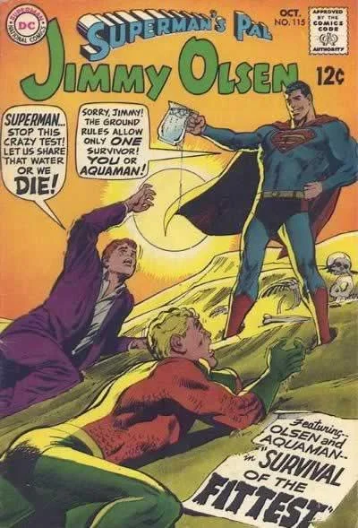 Superman's Pal Jimmy Olsen No. 30 cover showing Superman burning a Father's Day gift