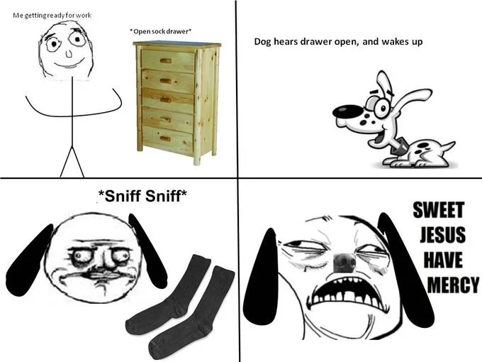 Sweet Jesus Face — Four-panel rage comic ending with a Sweet Jesus reaction, partially covered by purple scribbles.