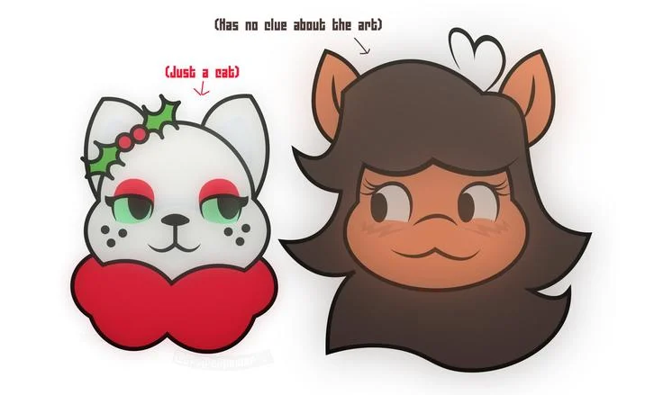 Sweet Peppermint Cat — Fan art of Junipurr the Christmas Cat from behind viewing a naughty-nice list