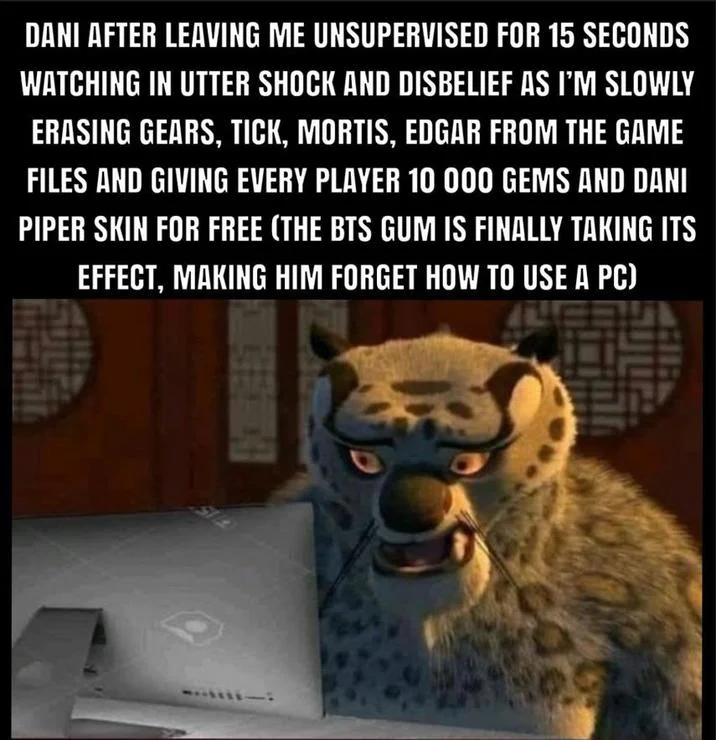 Tai Lung Looking At Computer — Long caption image macro using the Tai Lung looking at a laptop meme