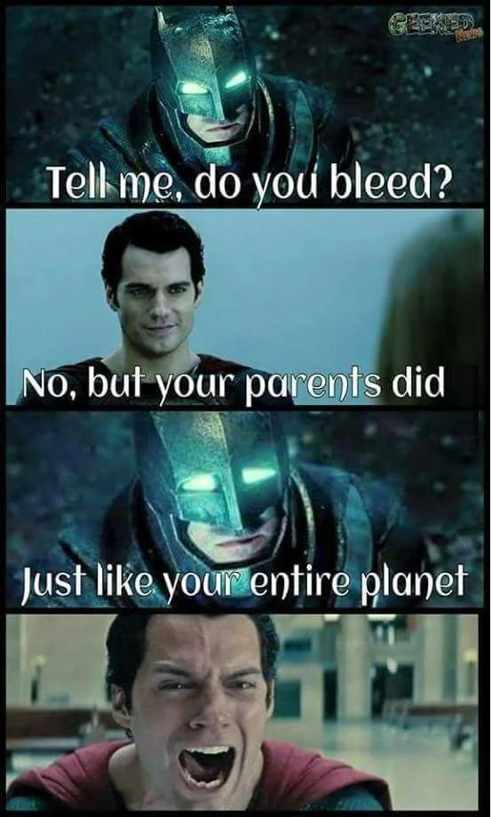 Tell Me, Do You Bleed? — Meme combining Batman and Mean Girls with the you can't just ask people if they bleed line